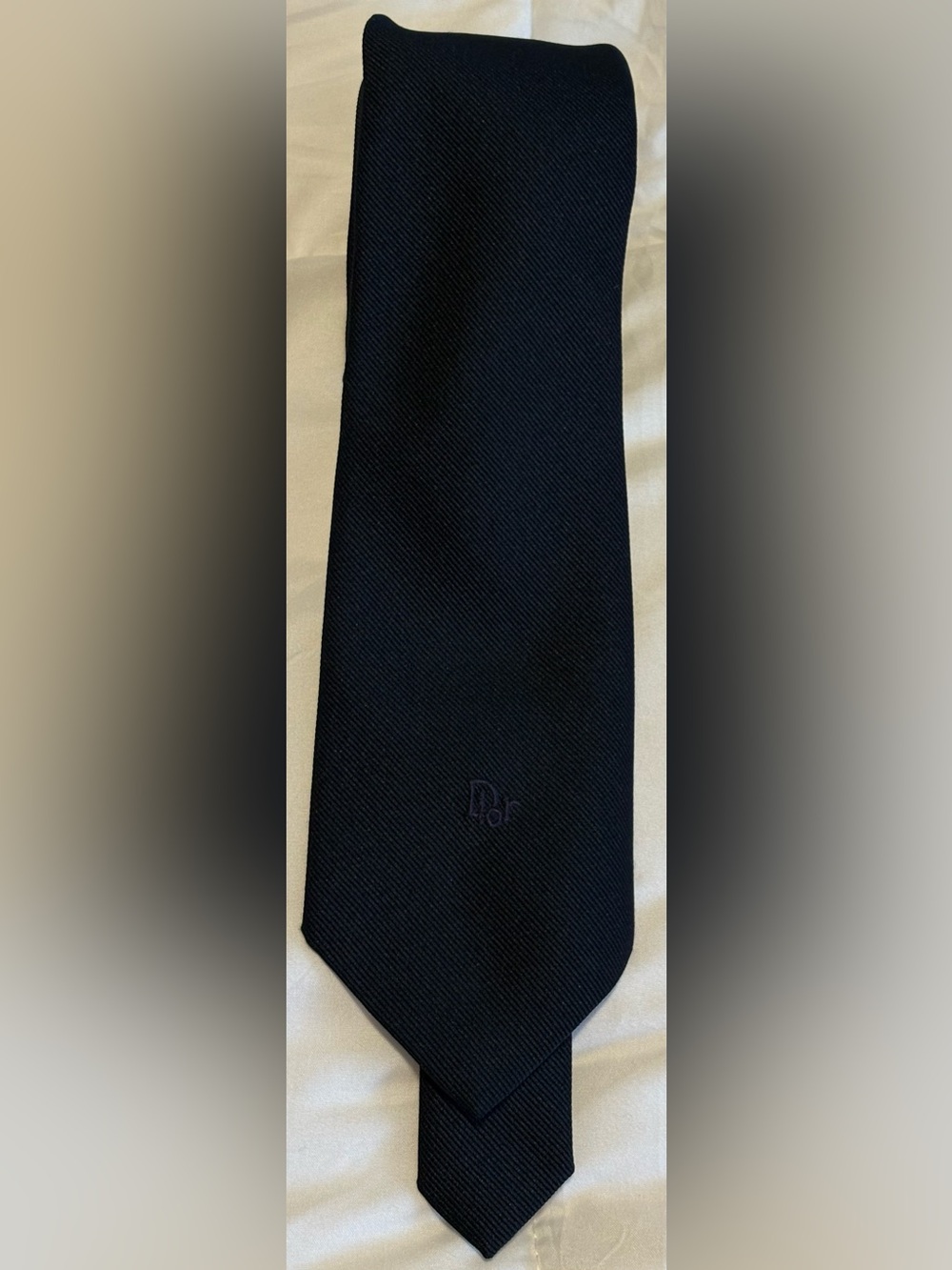 Vintage Christian Dior Paris-New York 
Navy Blue Tie - Mint Condition 1980s